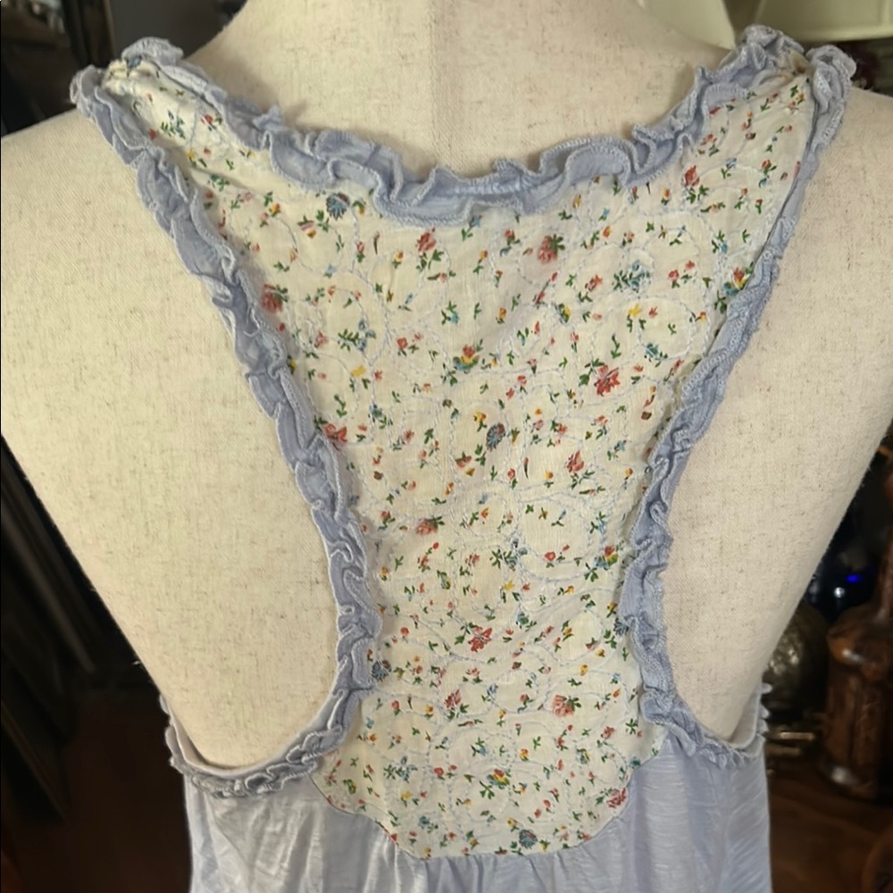 Light Blue Racer Back Tank Top - Picture 3 of 11